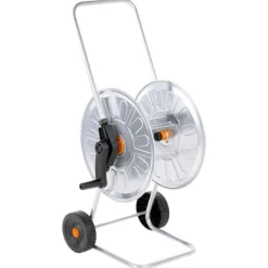 vidaXL Vanding^slangetromle til 60 m 1/2" slange stål - Opbevaring af haveslanger