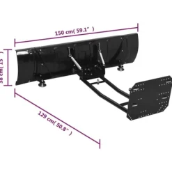 Clearance sneplov til ATV 150x38 cm sort - Sneskovle Snerydning