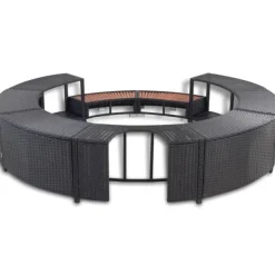 Hot spakant polyrattan sort Spa & Udendørsbad