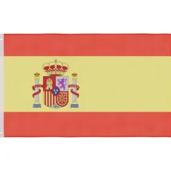 Spanien flag og flagstang 6,23 m aluminium Flag & Vindposer