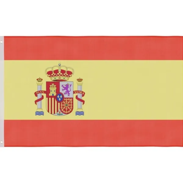 Best Spanien flag og flagstang 5,55 m aluminium Flag & Vindposer