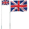 Best Storbritannien flag og flagstang 5,55 m aluminium Flag & Vindposer