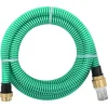 vidaXL Vanding^sugeslange med messingkoblinger 1,1" 20 m PVC grøn - Haveslanger