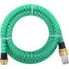 vidaXL Vanding^sugeslange med messingkoblinger 1,1" 3 m PVC grøn - Haveslanger