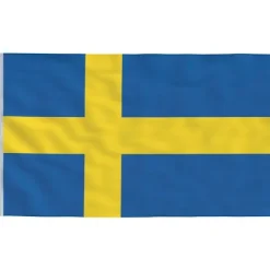Clearance Sverige flag og flagstang 5,55 m aluminium Flag & Vindposer