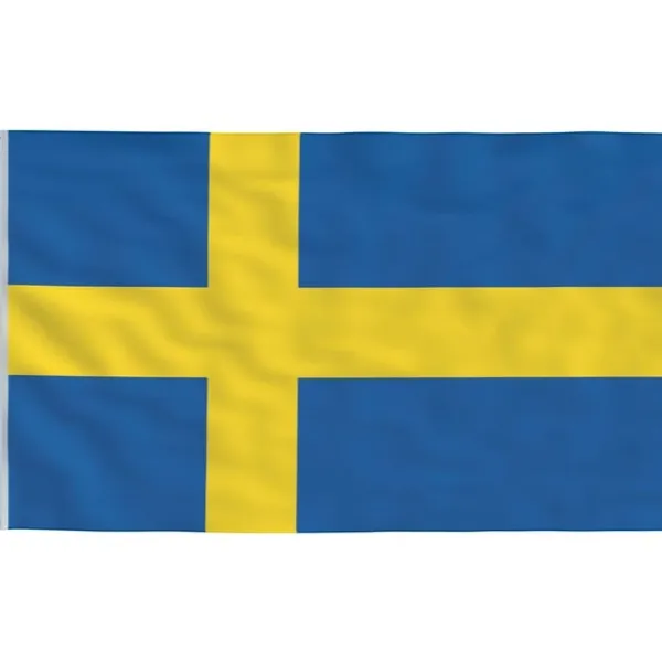Clearance Sverige flag og flagstang 5,55 m aluminium Flag & Vindposer