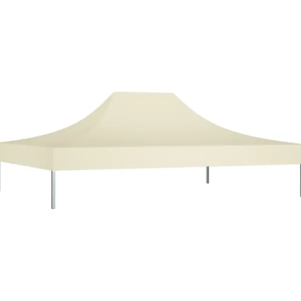vidaXL Telte & Lysthuse^tag til festtelt 4x3 m 270 g/m² cremefarvet - Festtelte & havepavilloner – tage