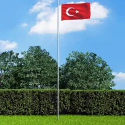 vidaXL Flag & Vindposer^Tyrkiets flag 90x150 cm - Flag & vimpler