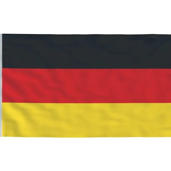 Tyskland flag og flagstang 6,23 m aluminium Flag & Vindposer