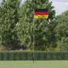 vidaXL Flag & Vindposer^Tyskland flag og flagstang 5,55 m aluminium - Flag & vimpler