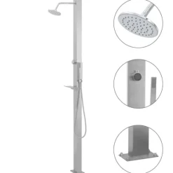Hot udendørsbruser lige design rustfrit stål Spa & Udendørsbad