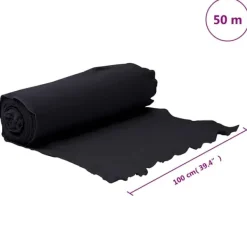 vidaXL Haveduge^ukrudtsdug 1x50 m polyesterfibre sort