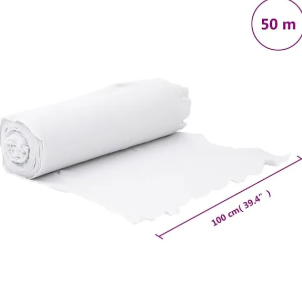 Best ukrudtsdug 1x50 m polyesterfibre hvid Haveduge