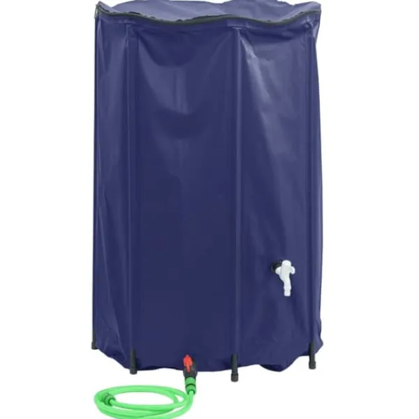 vidaXL Regntønder^vandtank med hane sammenfoldelig 1000 l PVC - Vandingsartikler