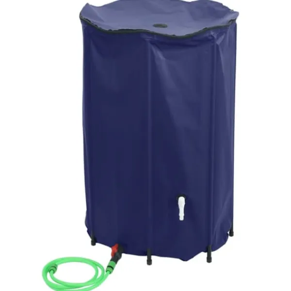 vidaXL Regntønder^vandtank med hane sammenfoldelig 1000 l PVC - Vandingsartikler