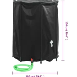 vidaXL Regntønder^vandtank med hane sammenfoldelig 750 l PVC - Vandingsartikler