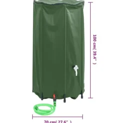 vandtank med hane sammenfoldelig 380 l PVC - Vandingsartikler Regntønder