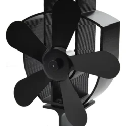 Outlet varmedrevet ovnventilator 5 blade sort - Brændekomfur – blæsere Tilbehør Til Brændeovne & Pejse