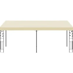 vidaXL Telte & Lysthuse^vægmonteret pavillon 6x3x2,5 m cremefarvet - Festtelte & havepavilloner