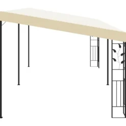 vidaXL Telte & Lysthuse^vægmonteret pavillon 6x3x2,5 m cremefarvet - Festtelte & havepavilloner