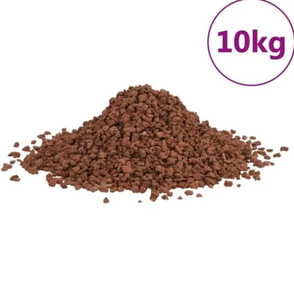 Clearance vulkanske sten 10 kg 5-8 mm rød Havesten & Trædesten