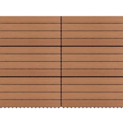 vidaXL Havedekorationer^WPC-fliser 60 x 30 cm 6 stk. 1 m² brun - Gulve