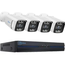 Sikkerhedsmonitorer & Videokameraer^Videoovervågningskamera, 4K opløsning, farvenatvision, , 3T（户外运动）, 4 Camera 5MP
