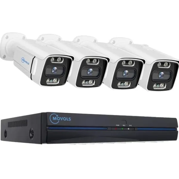 Sikkerhedsmonitorer & Videokameraer^Videoovervågningskamera, 4K opløsning, farvenatvision, , 3T(户外运动), 4 Camera 5MP