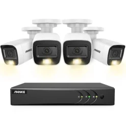 Sikkerhedsmonitorer & Videokameraer^Videoovervågningssystem, 8CH, 5MP opløsning, 30m kabel længde,4T, 8CH DVR 4Pcs Kits
