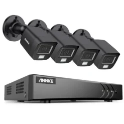 Sikkerhedsmonitorer & Videokameraer^Videoovervågningssystem, 8CH, 5MP opløsning, 30m kabel længde,8CH DVR 4Pcs Kits-a, 4T