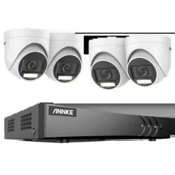 Outlet Videoovervågningssystem, 8CH, 5MP opløsning, 30m kabel længde,4T, 8CH DVR 4Pcs Kits-b Sikkerhedsmonitorer & Videokameraer
