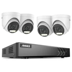 Outlet Videoovervågningssystem, 8CH, 5MP opløsning, 30m kabel længde,1T, 8CH DVR 4Pcs Kits-b Sikkerhedsmonitorer & Videokameraer