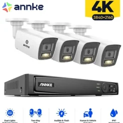 Sikkerhedsmonitorer & Videokameraer^Videoovervågningssystem, 8MP opløsning, tovejskommunikation,1T, I91DH