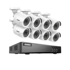 Clearance Videoovervågningssystem, 5MP Lite, H265+, 1T Sikkerhedsmonitorer & Videokameraer