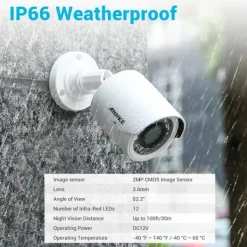 Clearance Videoovervågningssystem, 5MP Lite, H265+, 1T Sikkerhedsmonitorer & Videokameraer