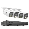 Sikkerhedsmonitorer & Videokameraer^Videoovervågningssystem, 8MP opløsning, Power Over Ethernet,I91DH 8mp 4stk Mic, 2T