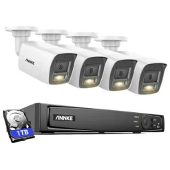 New Videoovervågningssystem, 8MP opløsning, smart bevægelsesdetektion,1T Sikkerhedsmonitorer & Videokameraer