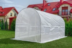 Hot Hobby Drivhus 4.5x2x2m - Holdbart, UV-bestandigt PE-dække, 9m² dyrkningsareal Drivhus