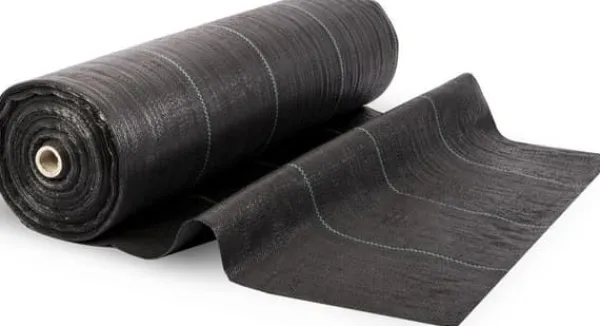 Sale UV-bestandig rodbarriere stof, 100m x 1,6m, inkl. 100 jordpinde til nem installation Haveduge