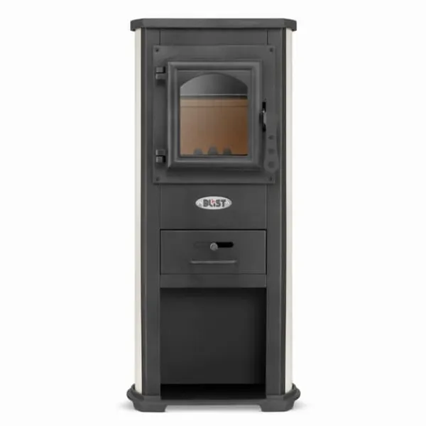Viking Choice Brændeovne^Vikingchoice Jernovn med Kogeplade - 6,6kW til 8,5kW, Opvarmning op til 85m², Fjernbar Askebakke