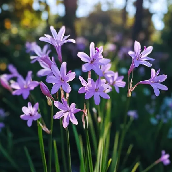 Krukkeplanter Indendørs^Vild hvidløg - Sæt med 3 - Tulbaghia violacea - Højde 15-25cm - ⌀9cm