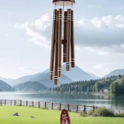 Vinddekoration^Vindklokker i Aluminium, 1067 mm Memorial, Dyb Tone, Velegnet til Udendørs Brug, Holdbar og Æstetisk Design