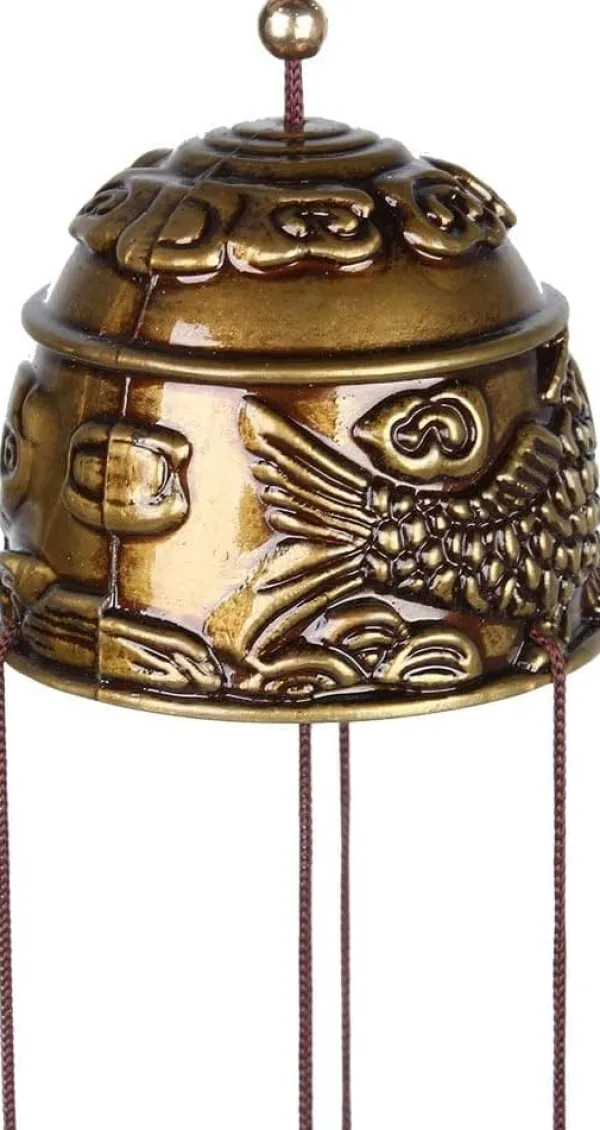 New Vindklokker, Vintage bladelefant lykkebringende hængende ornamenter, heldige Feng Shui klokker bronze, kinesiske vindklokker boligindretning Vinddekoration