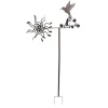 Outlet Vindmøller Jern Kolibri Metal Vindmølle Vindskulptur til Udendørs Græsplæne Have Terrasse Havepynt Vinddekoration