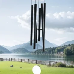 New Vindspil, 167,7x25 cm, Sort, Aluminium Vinddekoration