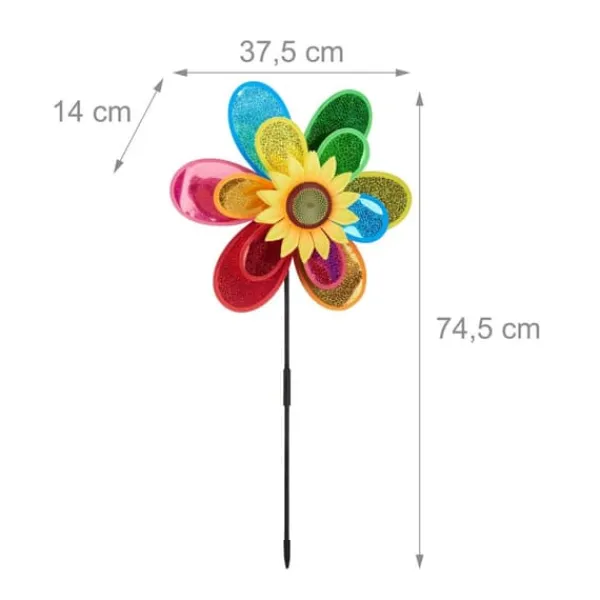 Discount Vindspinner, 74,5x37,5x14 cm, Multifarvet Vinddekoration