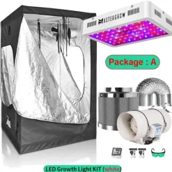 Kit Til Plante- & Urtedyrkning^Væksttelt, Fuldspektret LED, Energi Effektivt System,Sæt A-a, 80x80x160cm sæt