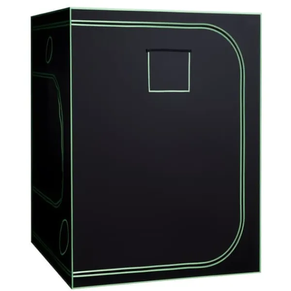 Drivhus^Væksttelt sæt - Indendørs plantetelt - 150 x 150 x 200 cm - Fuldspektrum LED vækstlys - Ventilationssystem - 600D højreflekterende Mylar