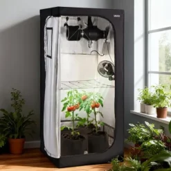 Kit Til Plante- & Urtedyrkning^Væksttelt Sæt, 80x80x180 cm, Sort, Indendørs Plante Dyrkningssystem