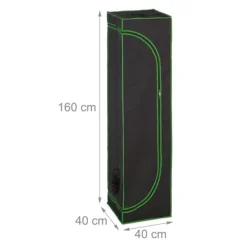 Kit Til Plante- & Urtedyrkning^Væksttelt, 120x40x40 cm, Sort